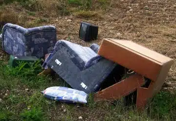 chair, couch, garbage