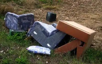 chair, couch, garbage