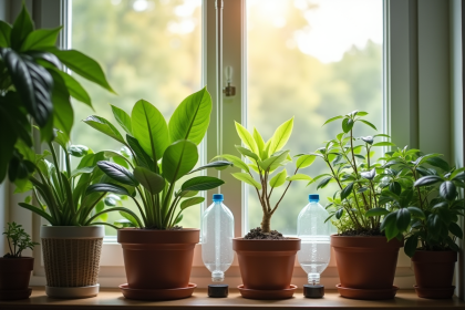 Plantes d intérieur avec système d irrigation DIY lumineux