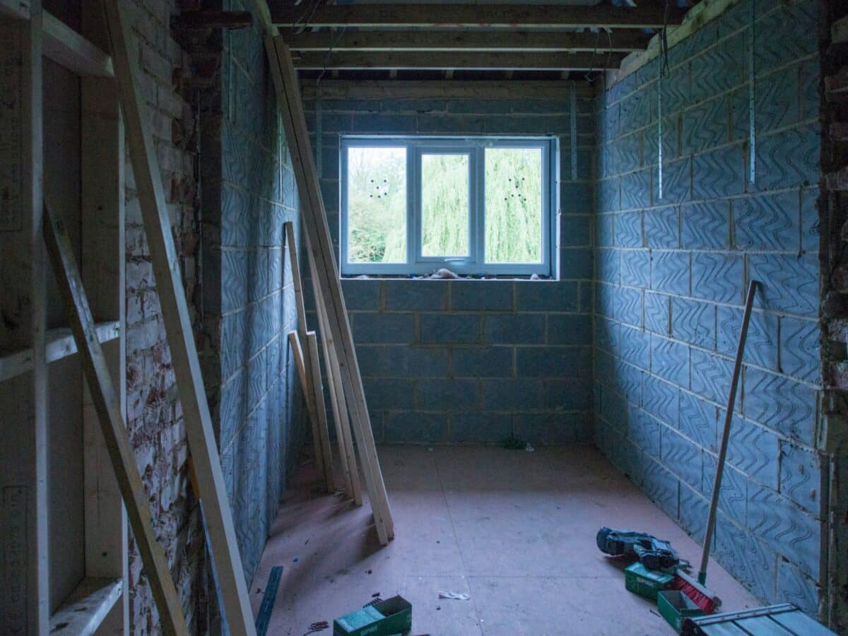 pièce en cours de rénovation
