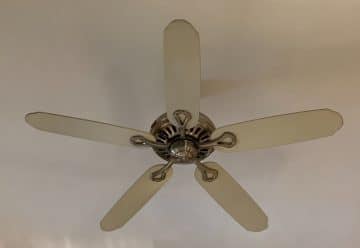 white 5 blade ceiling fan